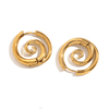Spiral Hoop Earrings - Sphere Standouts