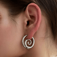Spiral Hoop Earrings - Sphere Standouts