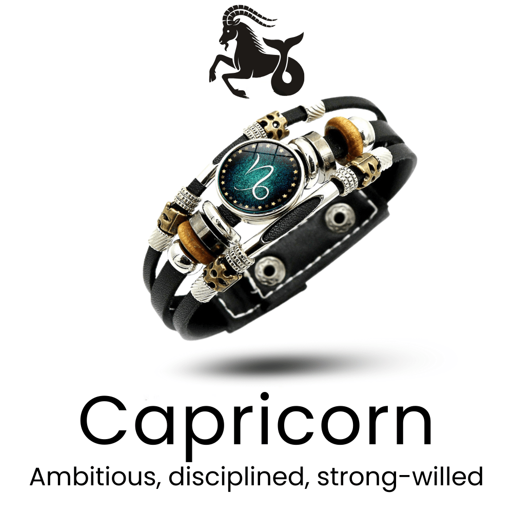 StarBorn Leather Zodiac Bracelet - Sphere Standouts