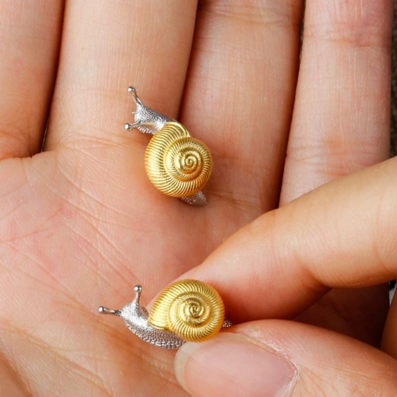 Whimsical Snail Earrings