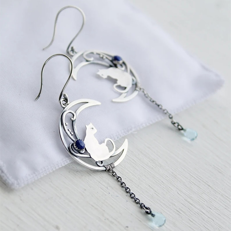 Moonlit Cat Earrings