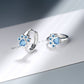 Blue Zircon Cat Paw Earrings