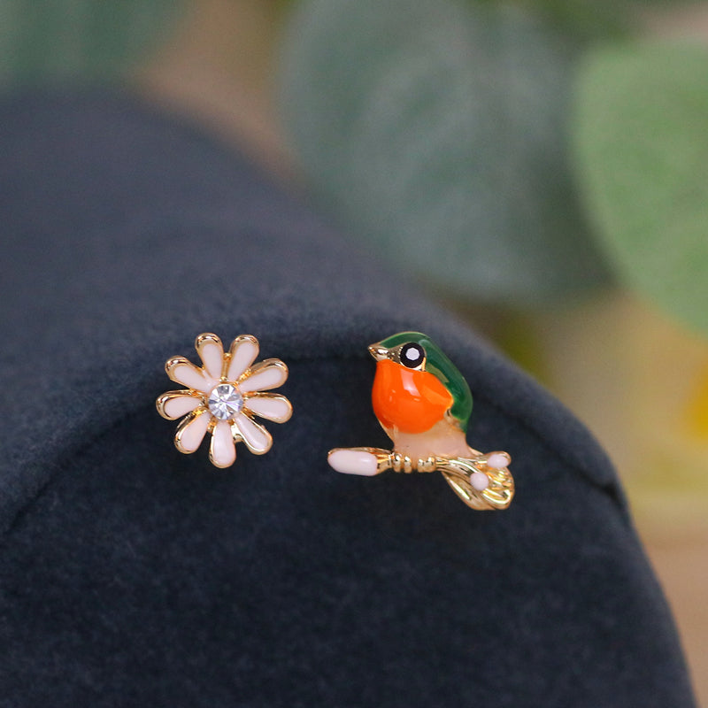 Whimsical Bird Garden Earrings