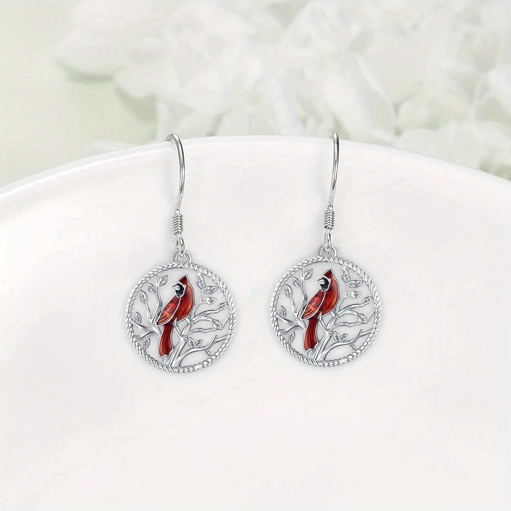 Cardinal Tree Earrings