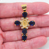 Radiant Cross Necklace in Blue — necklace for women