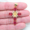 Radiant Cross Necklace in Red — necklace for women