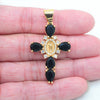 Radiant Cross Necklace in Black — necklace for women
