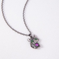 Whimsical Dreams Purple Heart Necklace — close-up detail view