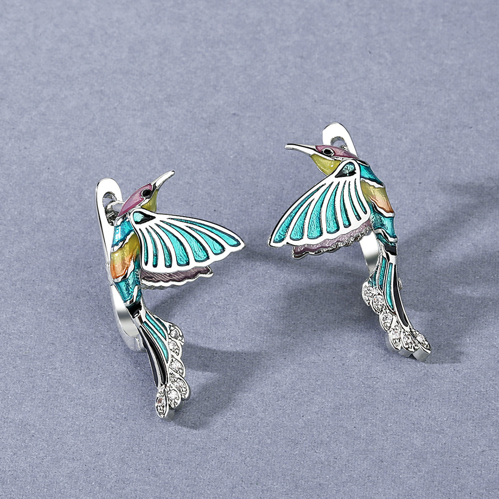 Vibrant Hummingbird Bliss Earrings