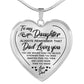 "To My Daughter" Love Heart Necklace - Sphere Standouts