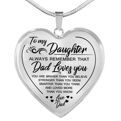 "To My Daughter" Love Heart Necklace - Sphere Standouts