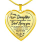 "To My Daughter" Love Heart Necklace - Sphere Standouts