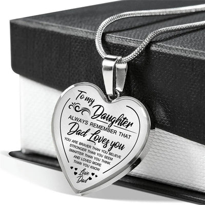 "To My Daughter" Love Heart Necklace - Sphere Standouts