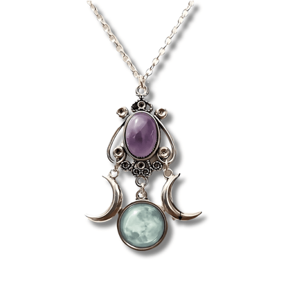 Triple Moon Goddess Necklace - Sphere Standouts