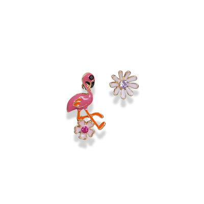 Tropical Flamingo Earrings - Sphere Standouts