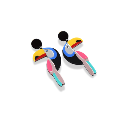Tropical Toucan Earrings - Sphere Standouts