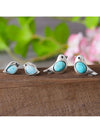 Turquoise Bird Charm Earrings - Sphere Standouts