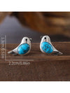 Turquoise Bird Charm Earrings - Sphere Standouts