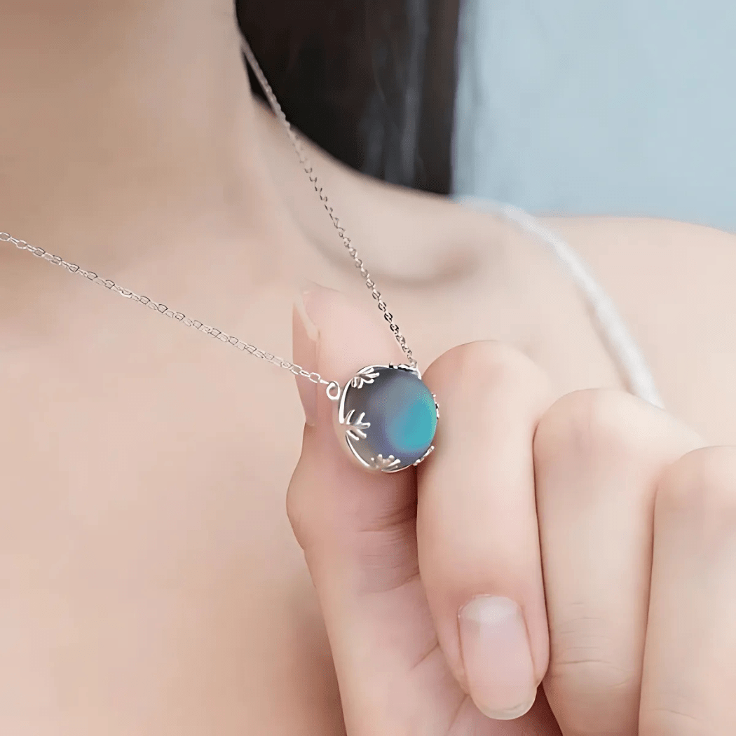 Twilight Glow Moonstone Necklace - Sphere Standouts