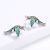 Vibrant Hummingbird Bliss Earrings - Sphere Standouts
