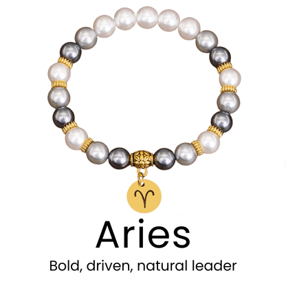 Zodiac Bracelet with Shell Beads - Sphere Standouts