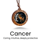 Zodiac Sign Glass Wood Necklace - Sphere Standouts